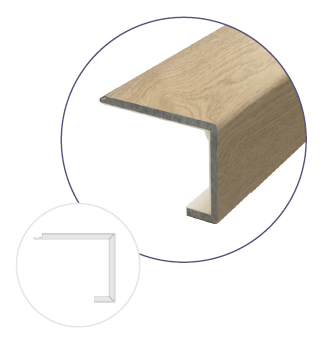 Accessories SolidTech TrueMatch Flush Stair Nose 56″ Accessories Accessories - SolidTech TrueMatch Flush Stair Nose 56" | Giant Commercial Flooring