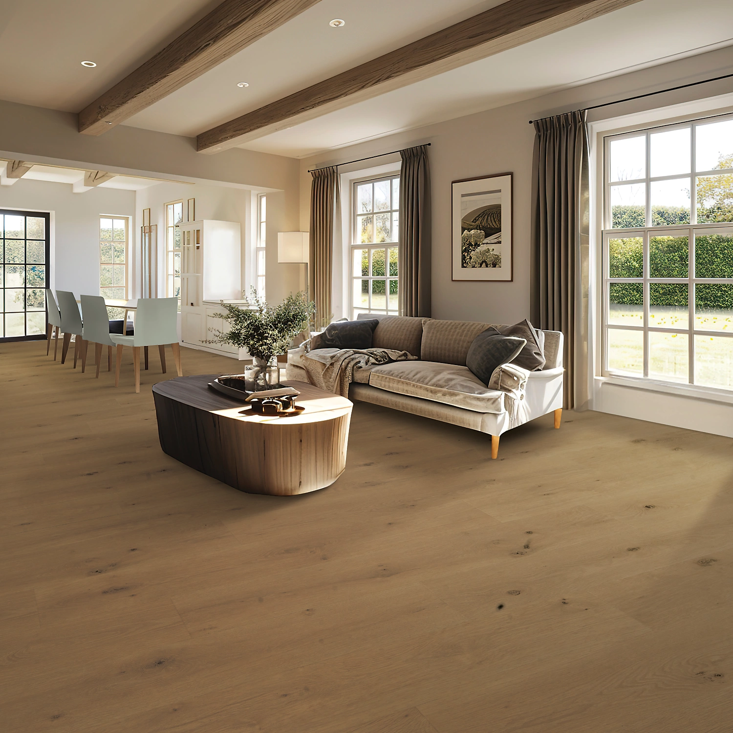 Eco-Friendly Hybrid Flooring PureTech Premier Woodland Resort Brown Bark Oak Eco-friendly 2 Eco-Friendly Hybrid Flooring - PureTech Premier Woodland Resort Brown Bark Oak | Giant Commercial Flooring